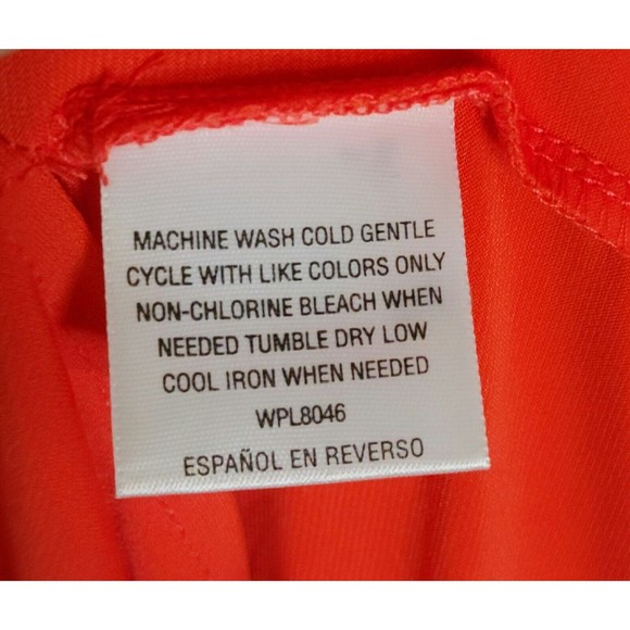 BAR III Womens Orange Sleeveless Optic Orange Halter Trapeze Dress Size Medium - Picture 2 of 6